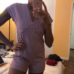 Patterned summer romper